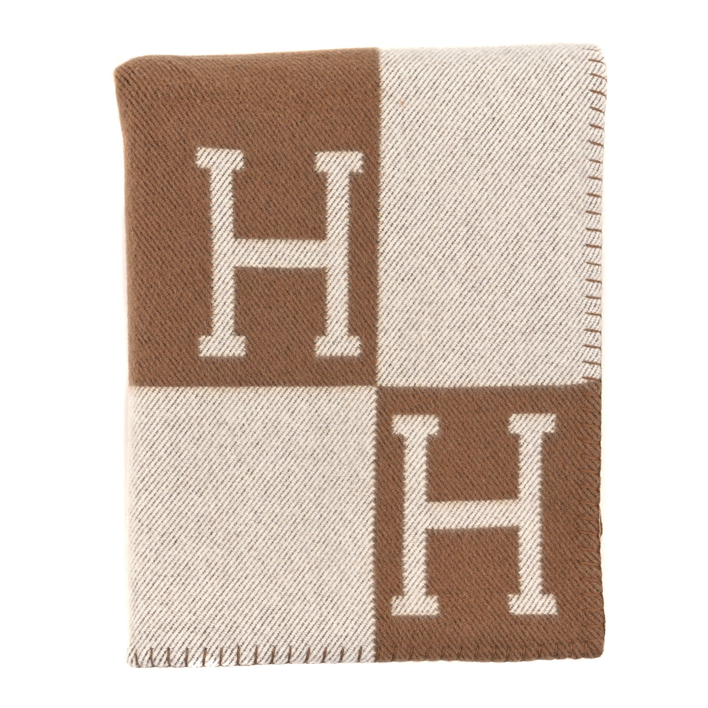 Wool Cashmere Avalon Blanket Ecru Camel