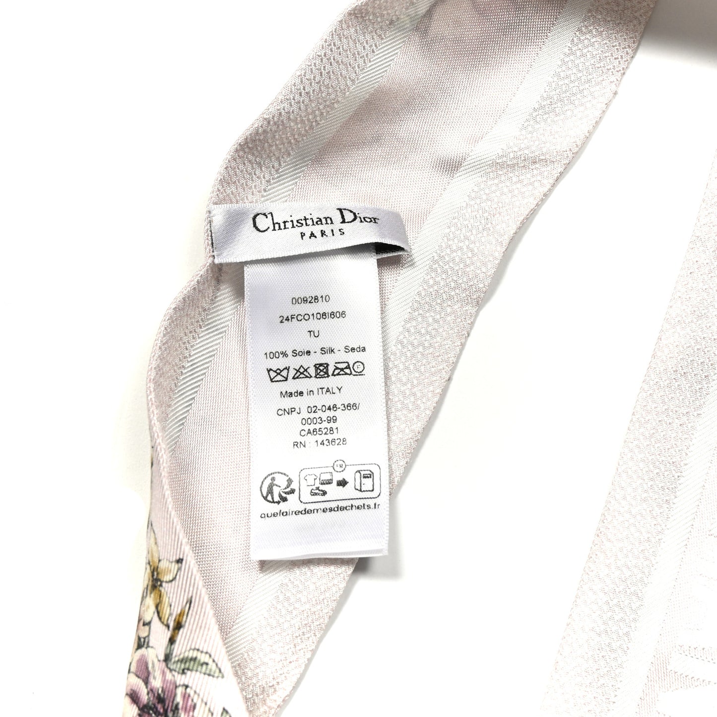 Silk Twill D-Floral Mitzah Scarf Pink
