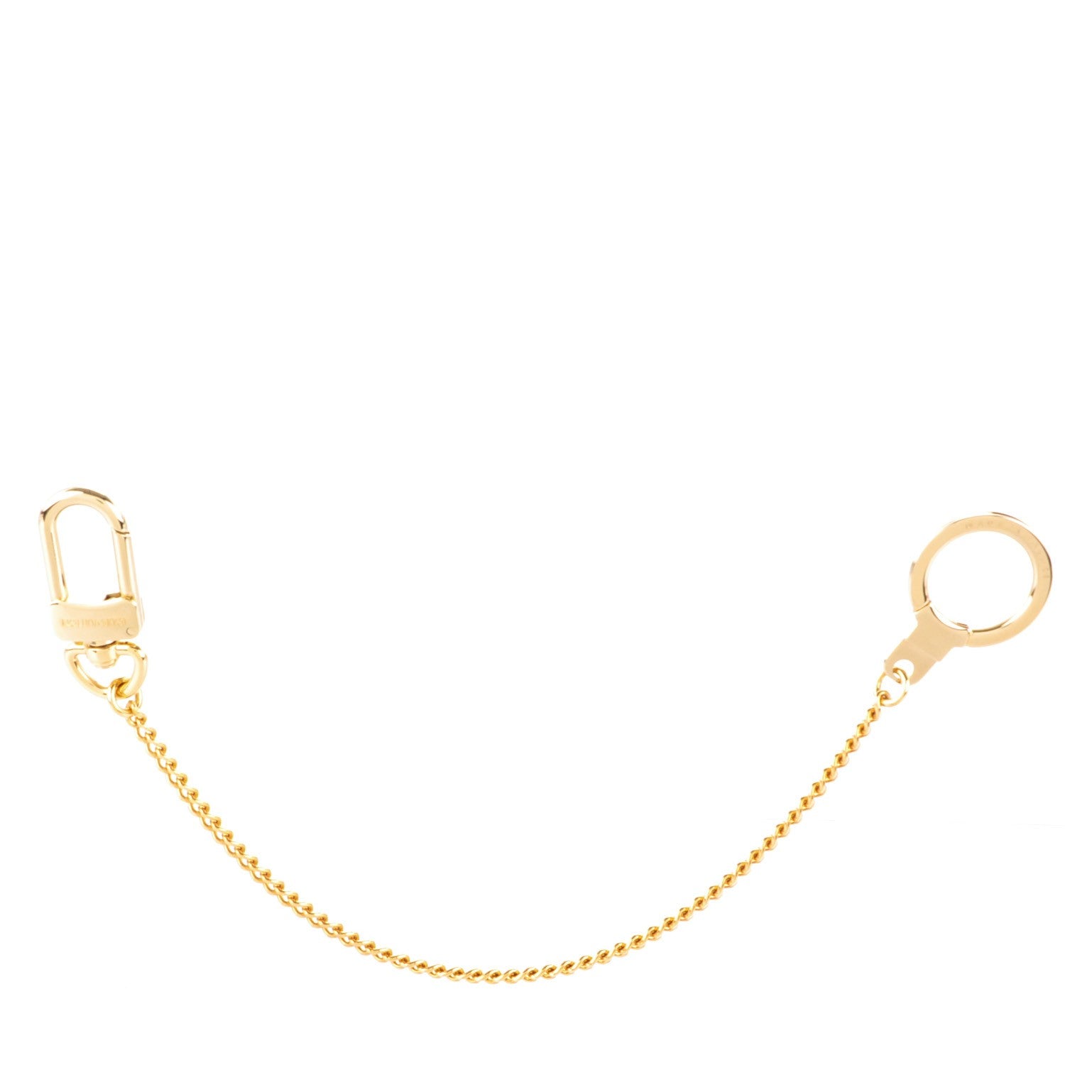 Louis Vuitton Metal Pochette Extender Key Ring Chain Gold 1 of 3
