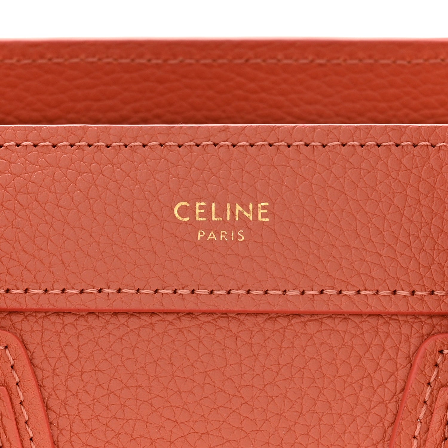 Celine Drummed Calfskin Nano Luggage Lychee 5 of 10