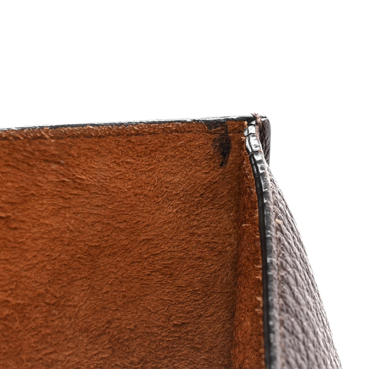 Shiny Grained Calfskin Medium Phantom Luggage Brown