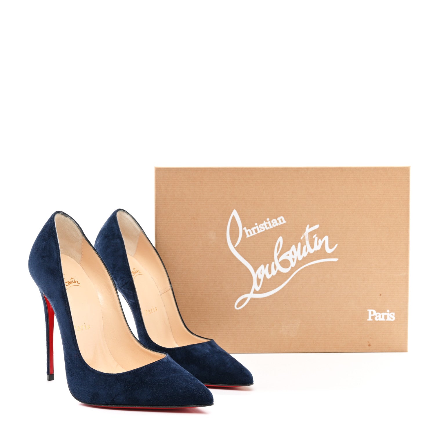 Christian Louboutin Veau Velours So Kate 120 Pumps 35.5 Marine 8 of 8