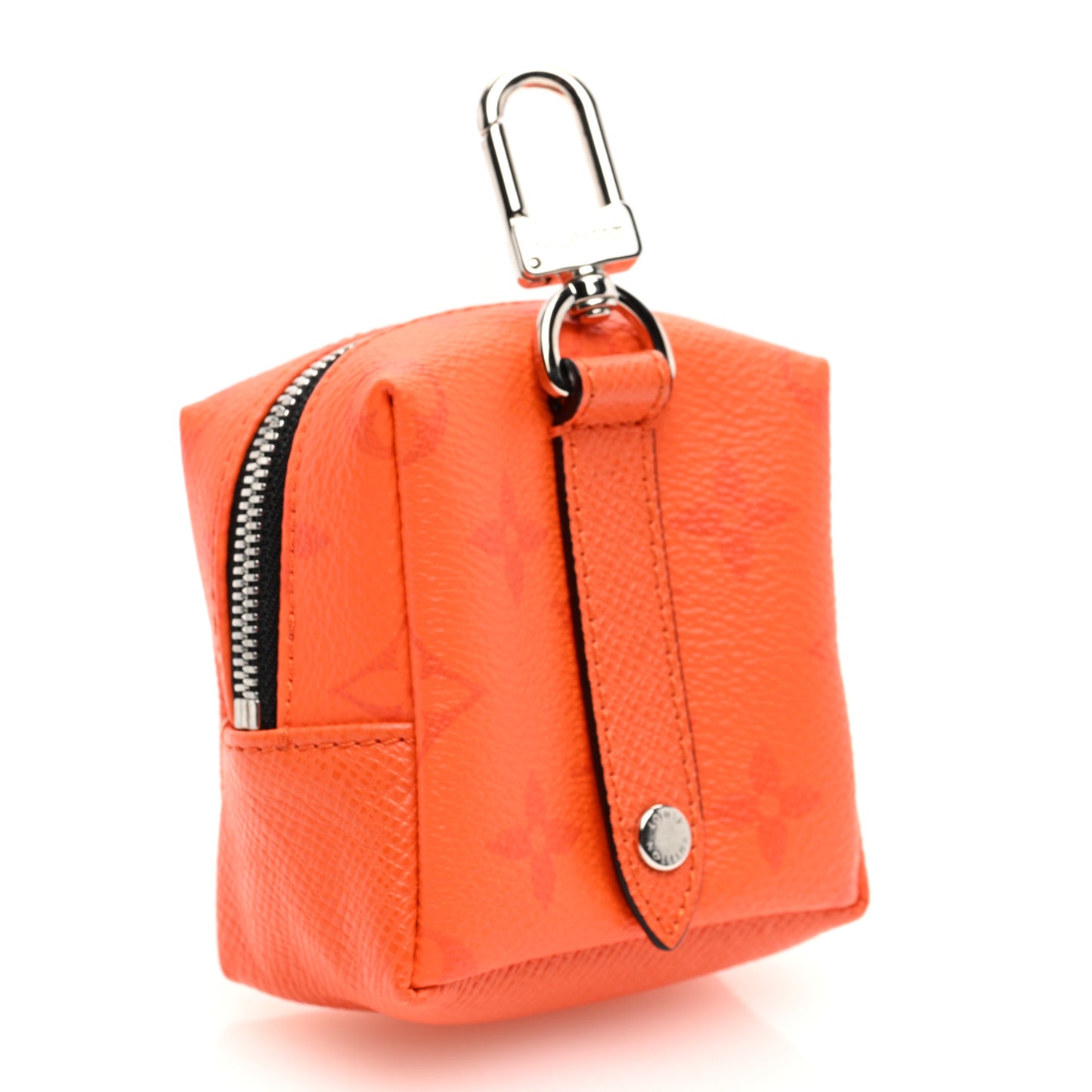 Taigarama Monogram Squared Pouch Bag Charm Orange