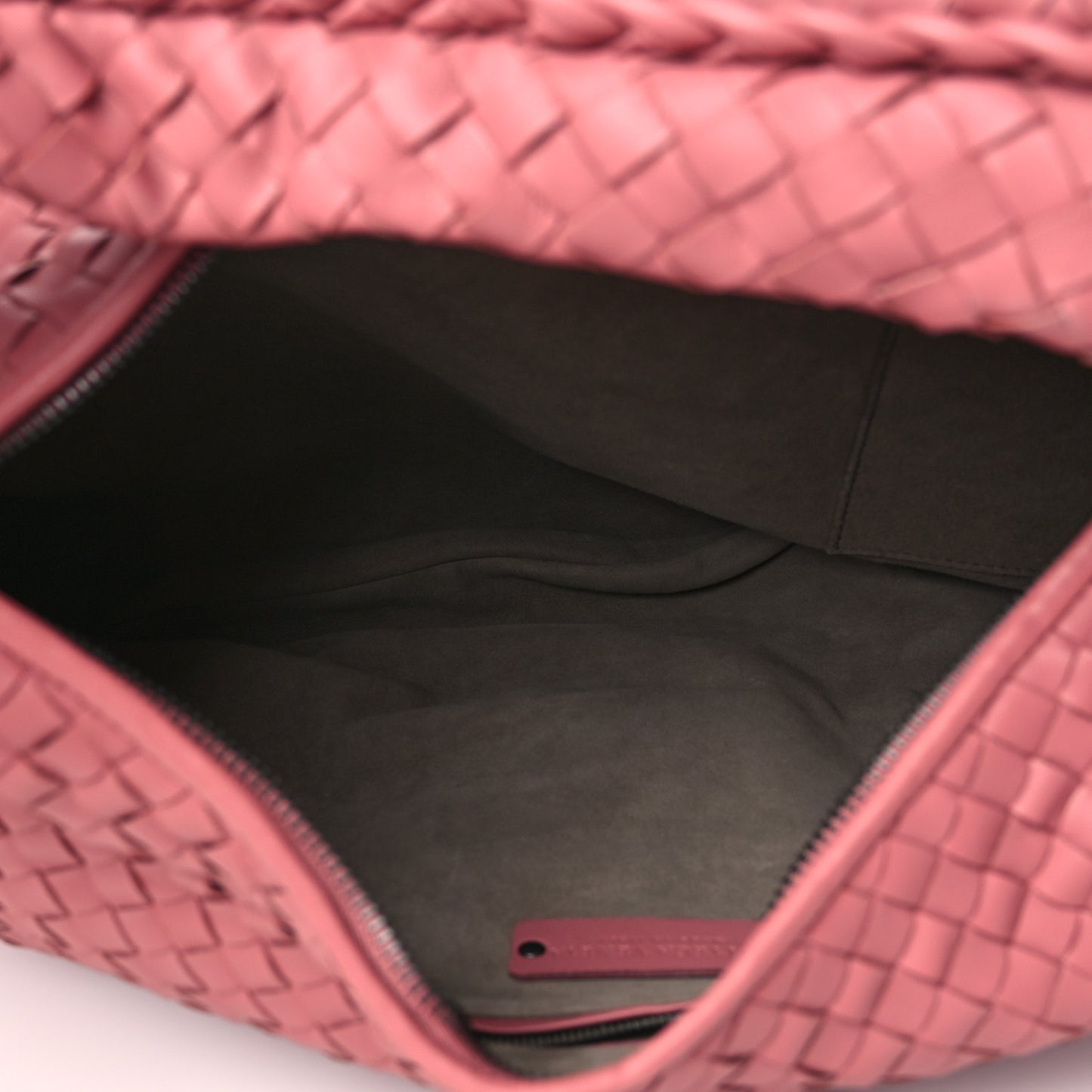 Nappa Intrecciato Large Veneta Hobo Quarzo