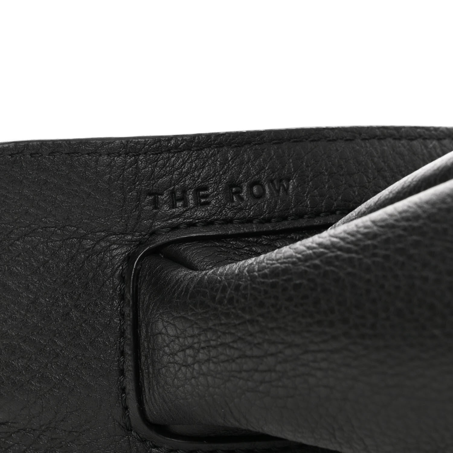 The Row Grained Calfskin Small Slouchy Banana Bag Black 6 of 11