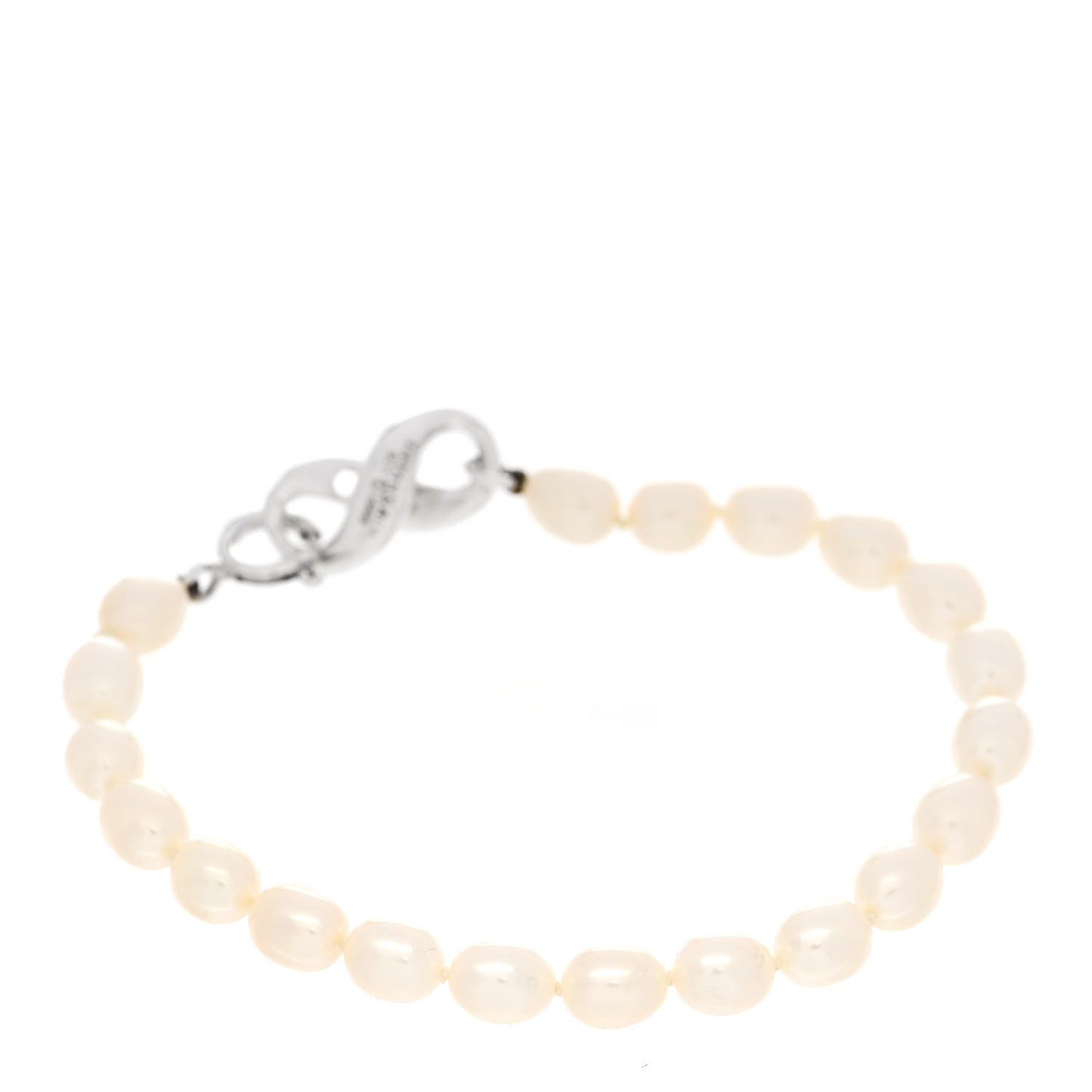 Sterling Silver Pearl Figure 8 Bracelet