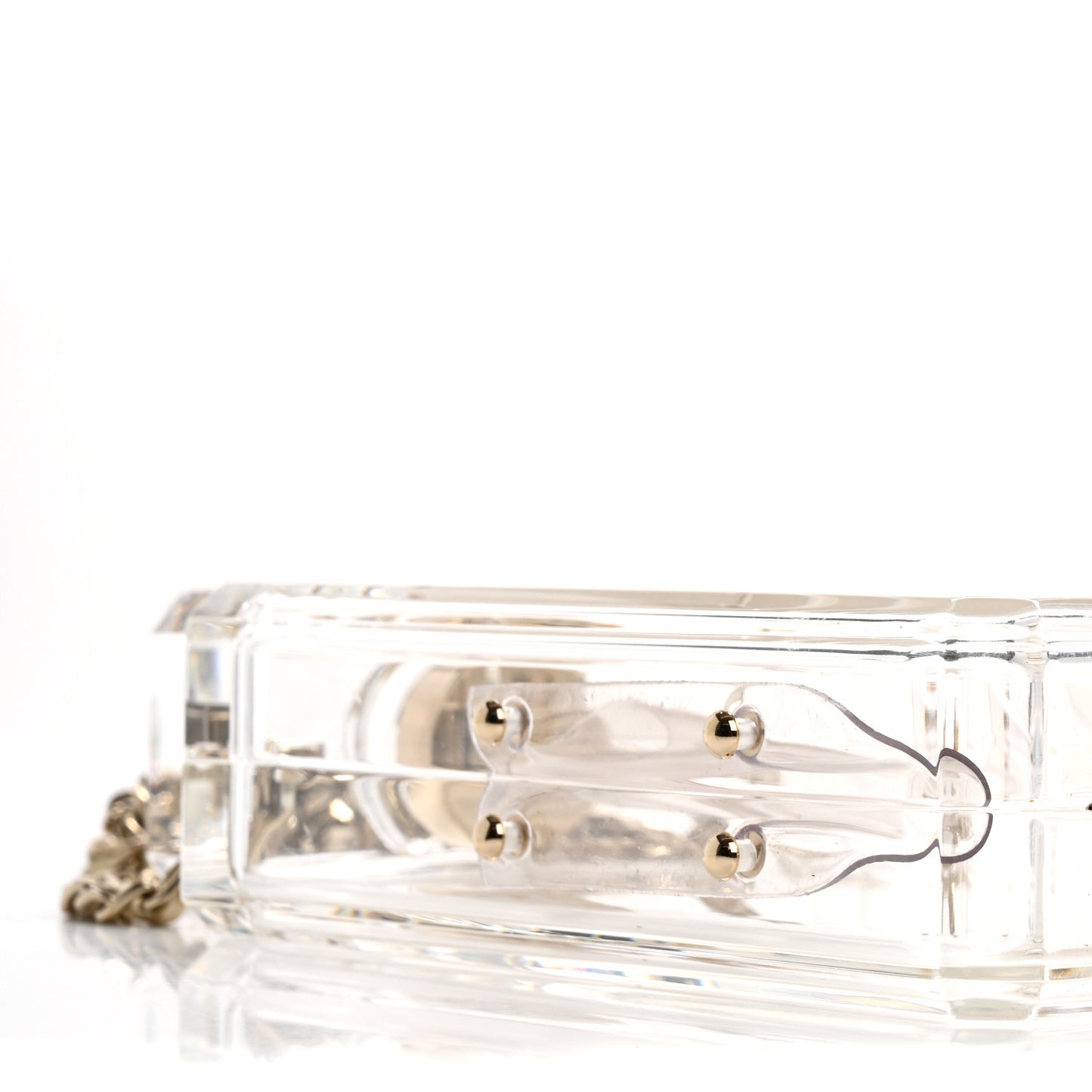 Transluscent Plexiglass Perfume Bottle Clutch