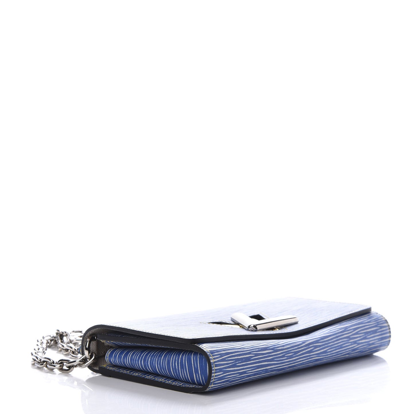 Epi Twist Chain Wallet Denim Light