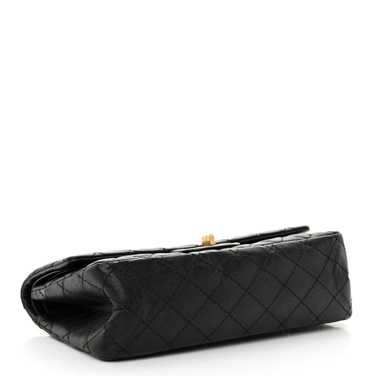 Aged Calfskin Quilted 2.55 Reissue 225 Flap Black