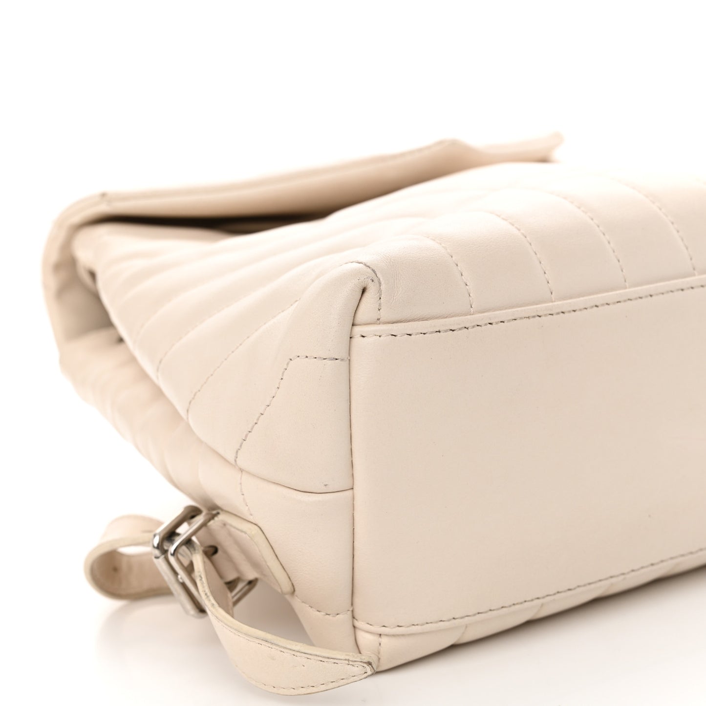 Calfskin Y Quilted Monogram Small Loulou Backpack Cream Souffle