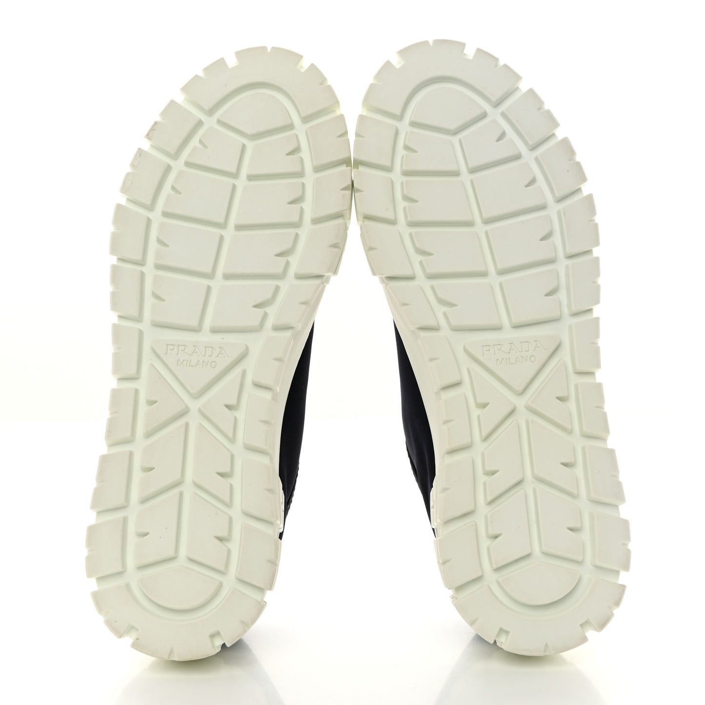 Re-Nylon Gabardine Triangle Logo Double Wheel 50mm Sneakers 38.5 Bleu