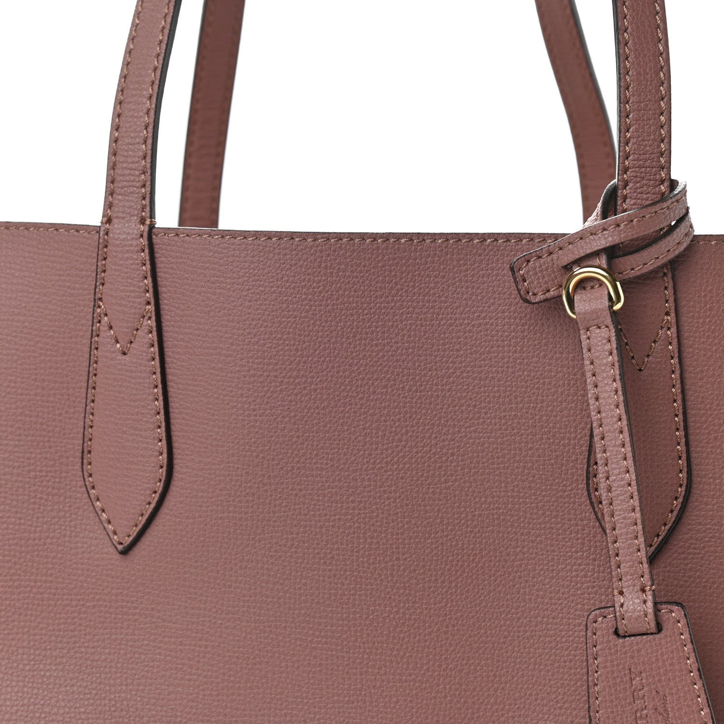 Grainy Calfskin Haymarket Check Medium Reversible Tote Light Elderberry