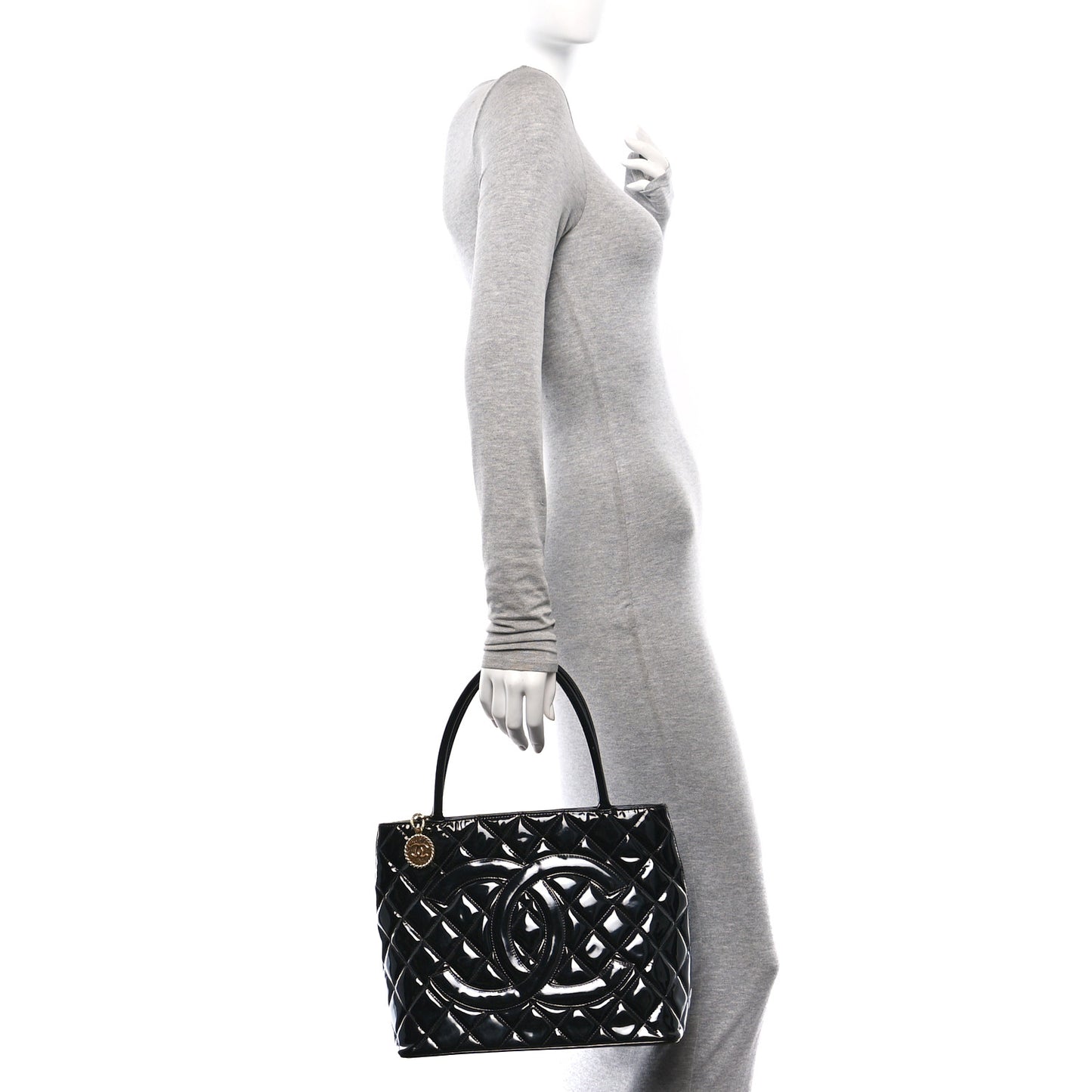 Patent Medallion Tote Black