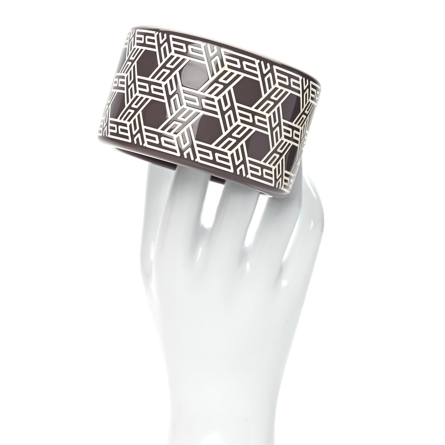 Lacquered Wood Printed Bracelet S