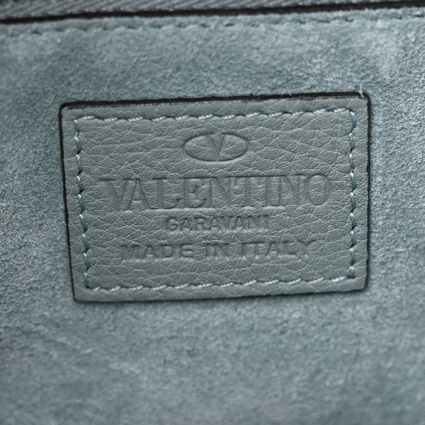 Grained Calfskin Rockstud Bucket Bag Amadeus