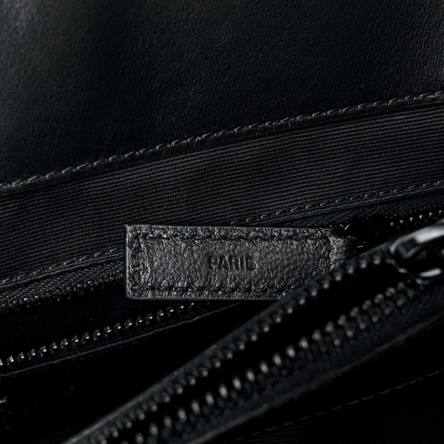 Calfskin Y Quilted Monogram Monochrome Large Loulou Chain Satchel Black