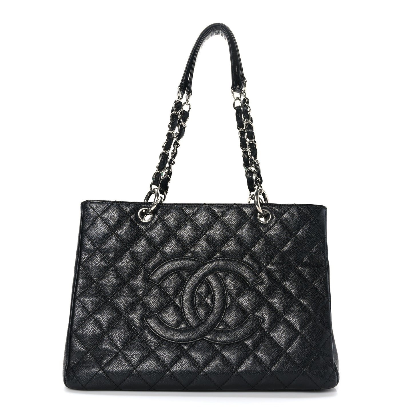 Caviar Quilted Grand Shopping Tote GST Black