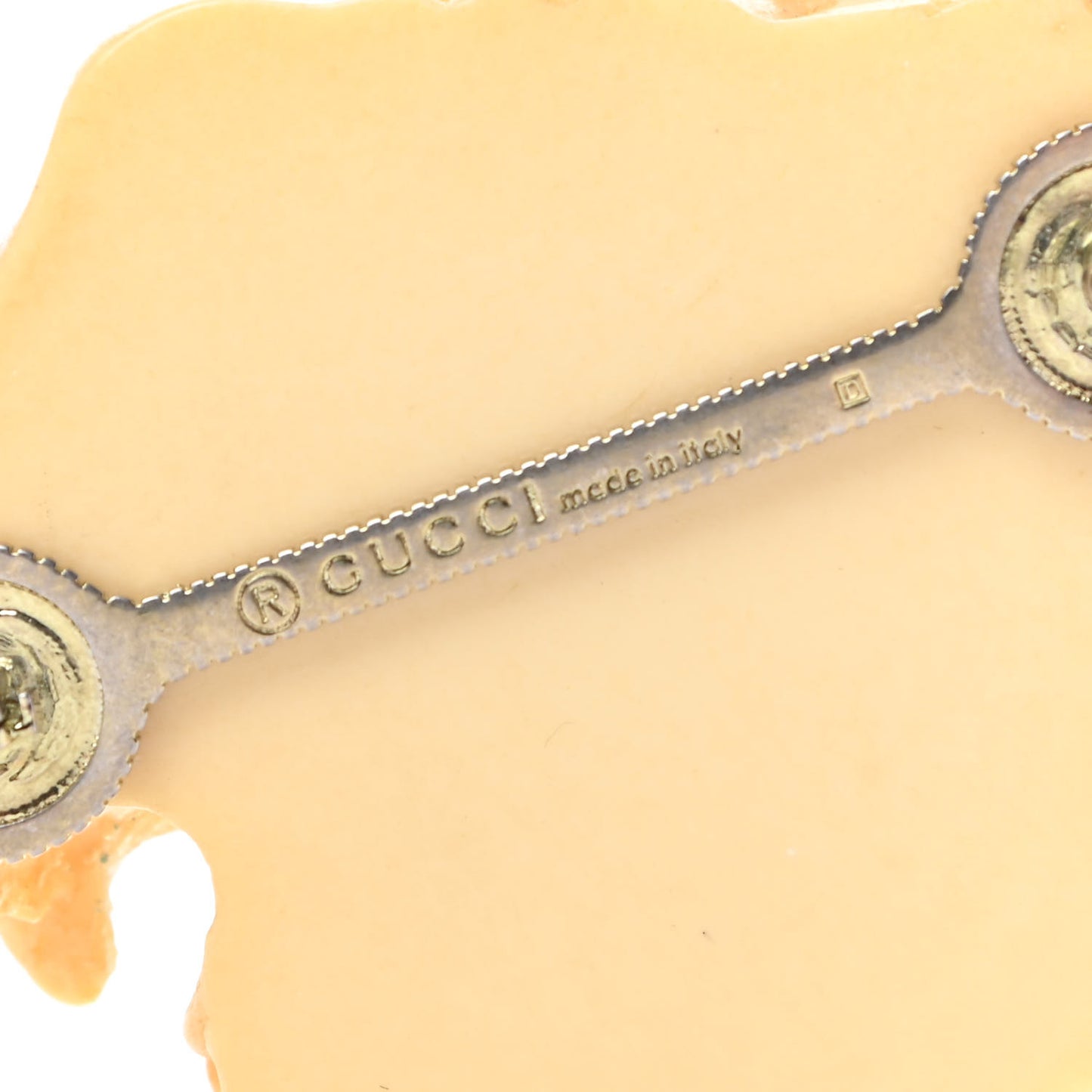 Resin Crystal Rajah Brooch Ivory