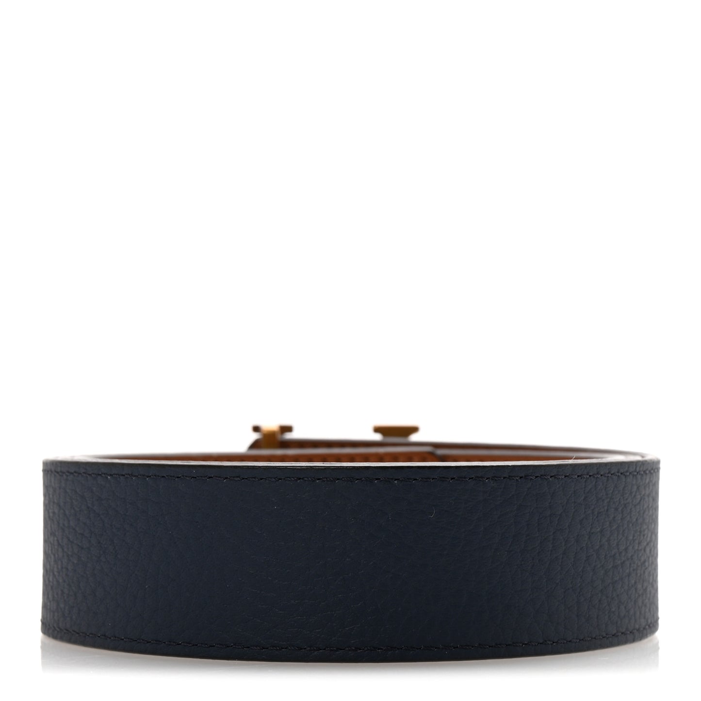 Taurillon Calfskin 30mm LV Initiales Reversible Belt 95 38 Navy Brown