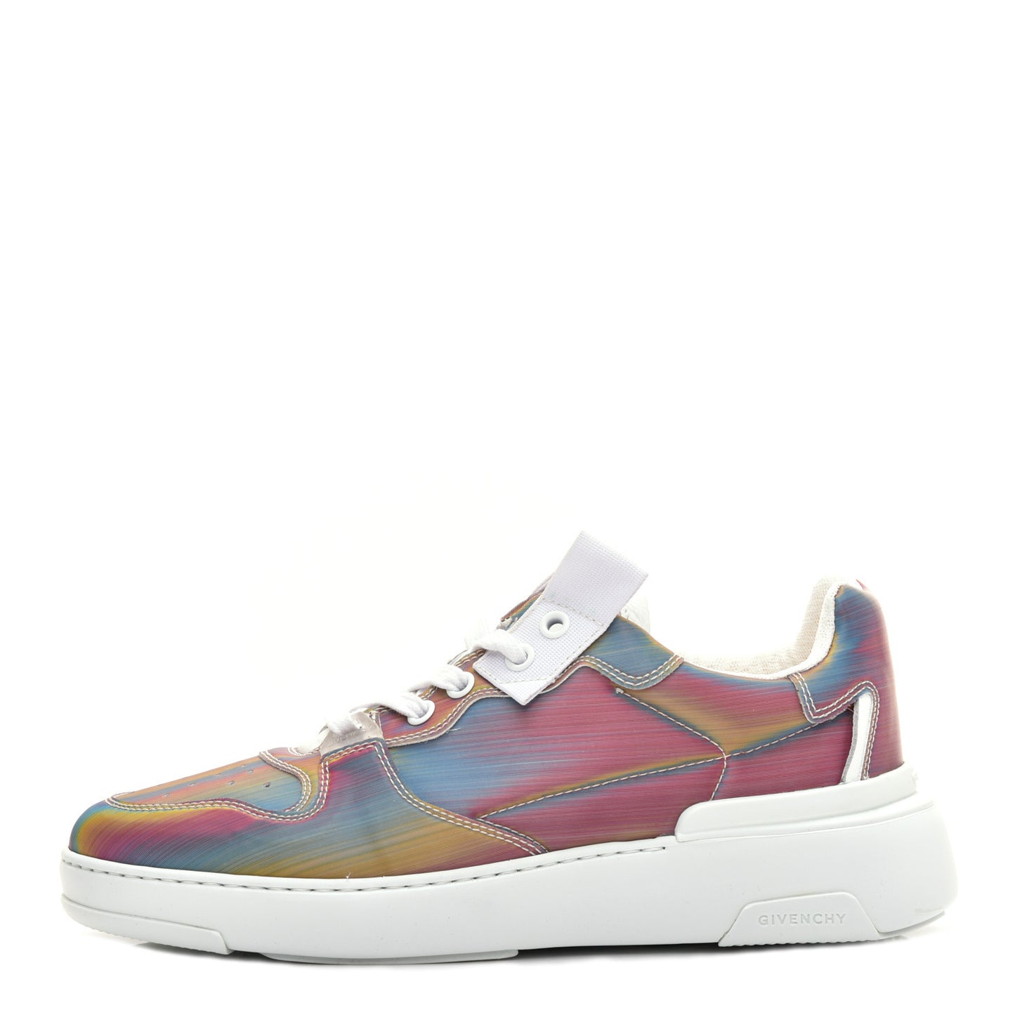 Calfskin Wing Iridescent Low Top Sneakers 38.5 Multi
