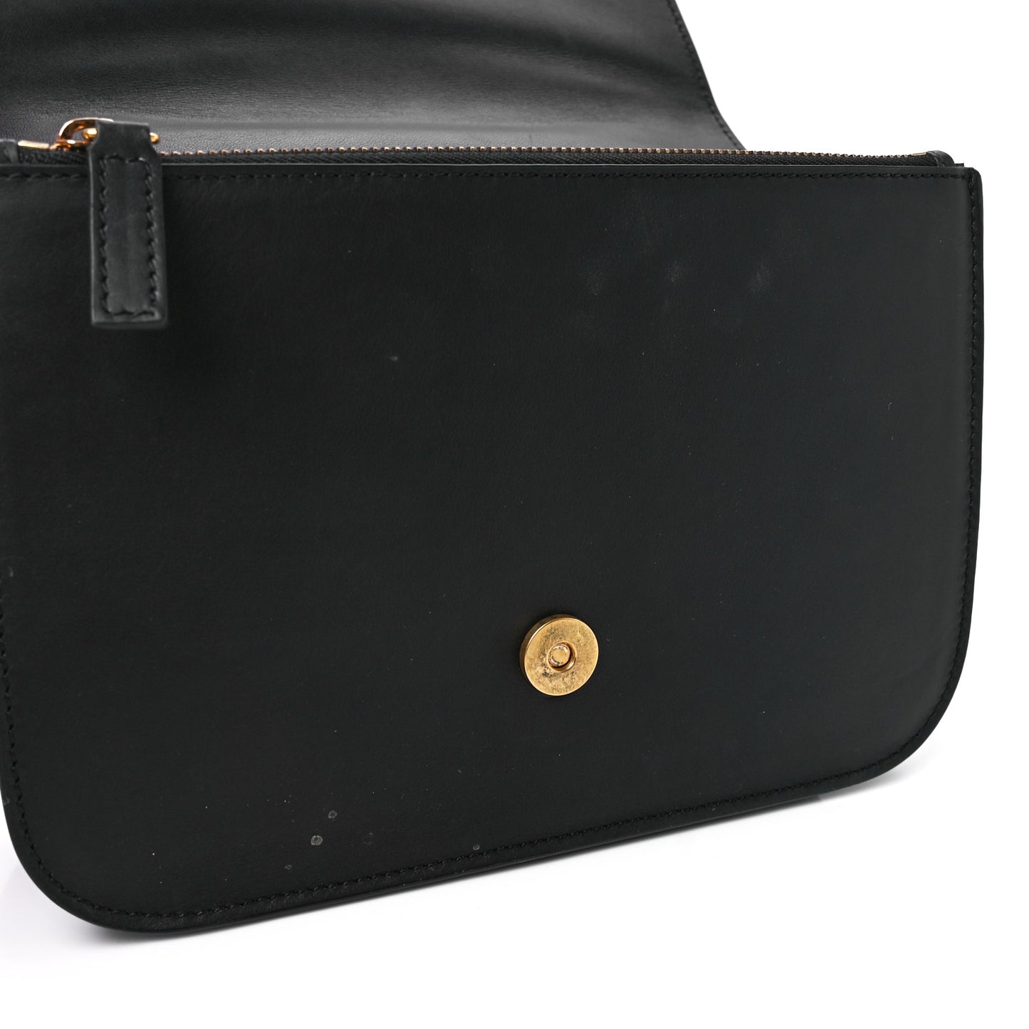 Vitello Barocco Virtus Top Handle Shoulder Bag Black