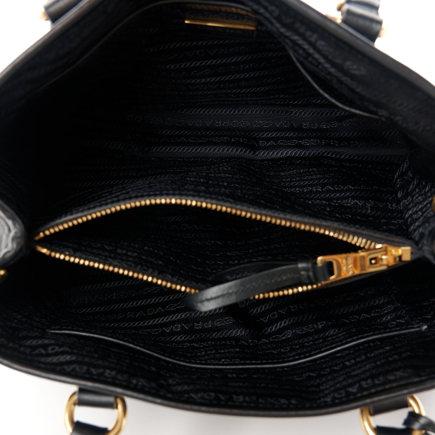 Tessuto Nylon Soft Calf Small Tote Black