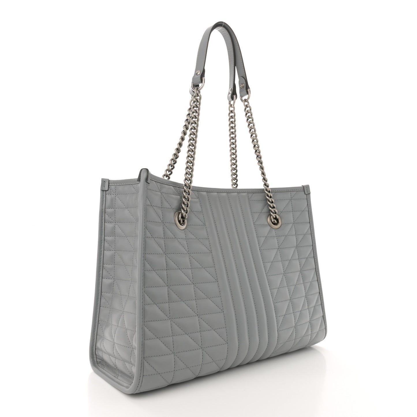 Calfskin Matelasse Aria Medium GG Marmont Shoulder Tote Deep Grey