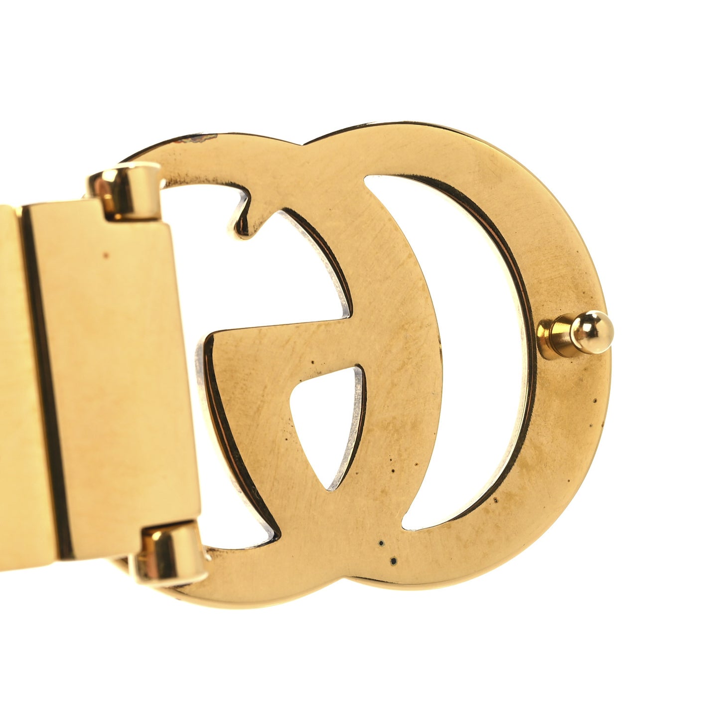 GG Supreme Monogram Plutone Calfskin Double G Reversible 30mm Belt 85 34 Beige Ebony Mystic White