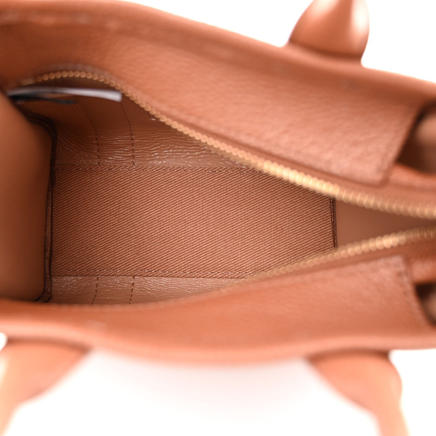 Grained Calfskin Micro The Tote Bag Argan Oil