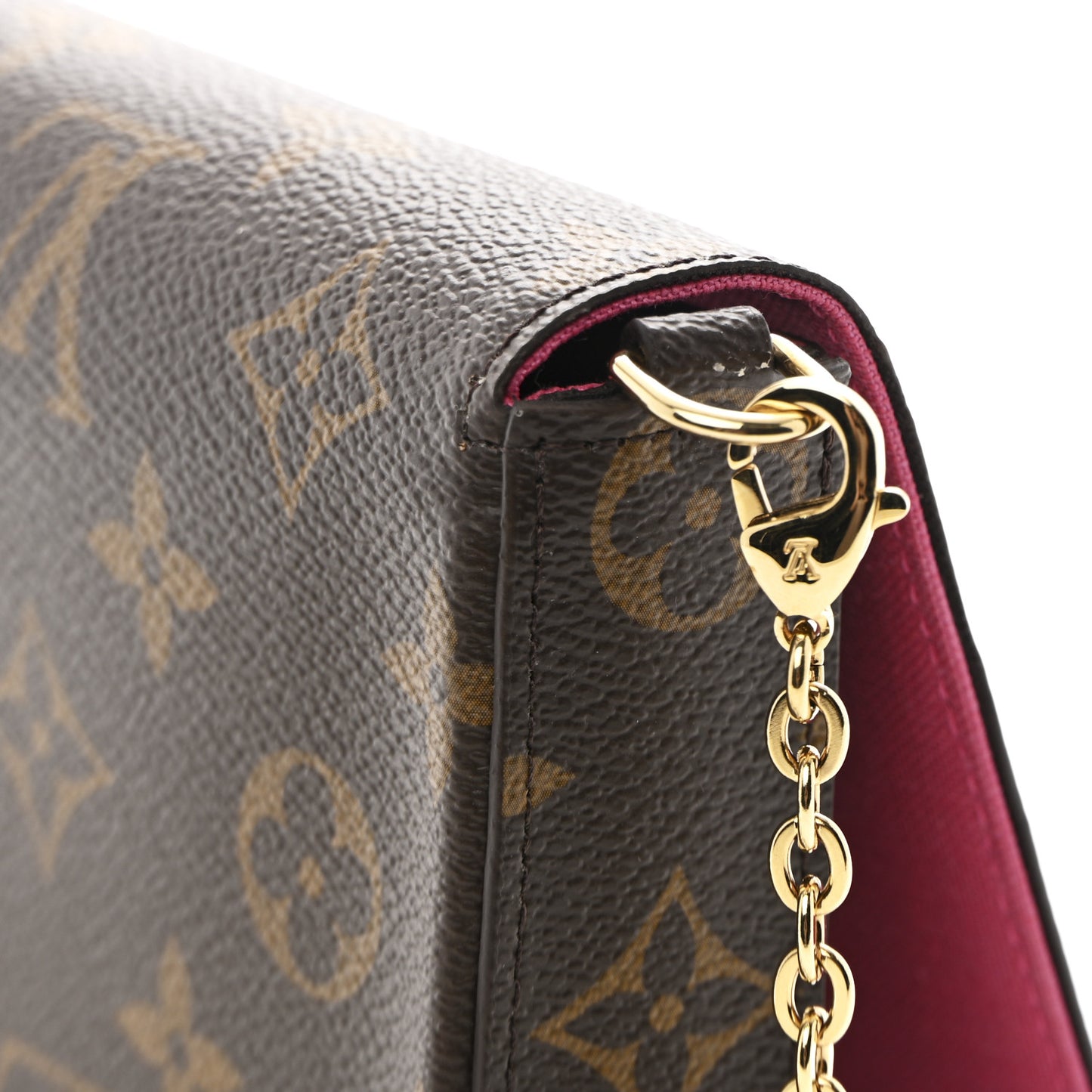 Monogram 2021 Christmas Animation Hollywood Pochette Felicie Chain Wallet Fuchsia