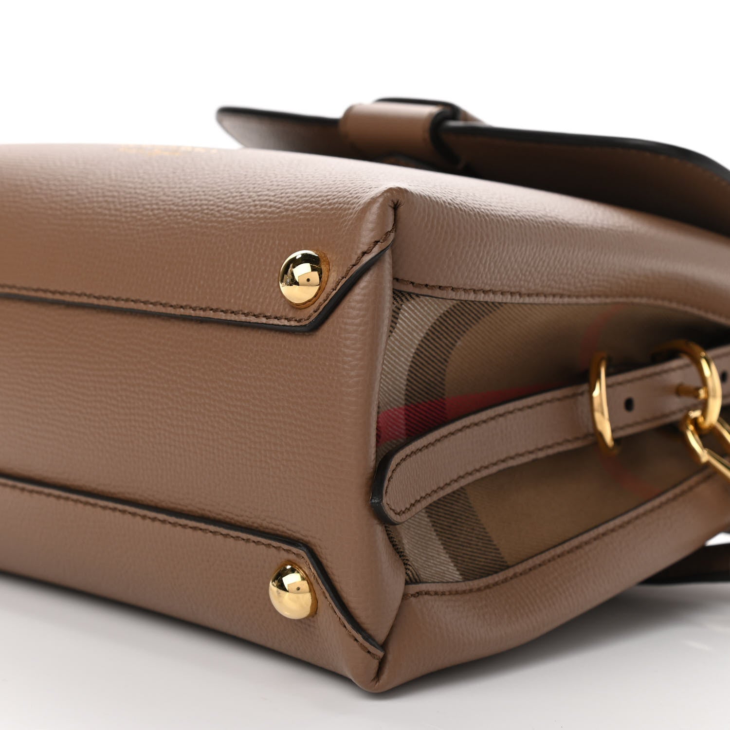 Burberry Derby Calfskin House Check Small Camberley Dark Sand 6 of 9