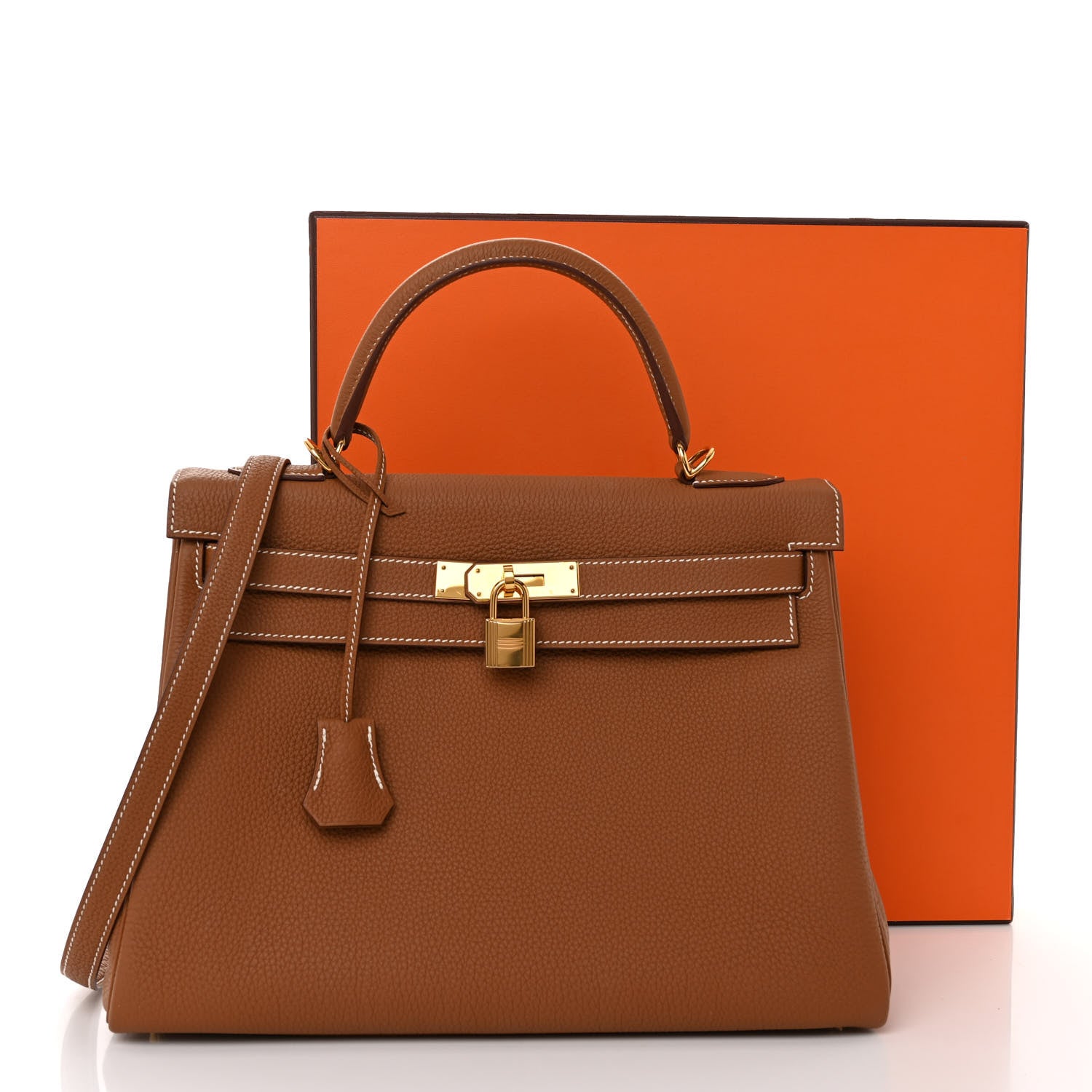 Hermes Togo Kelly Retourne 32 Gold 11 of 11