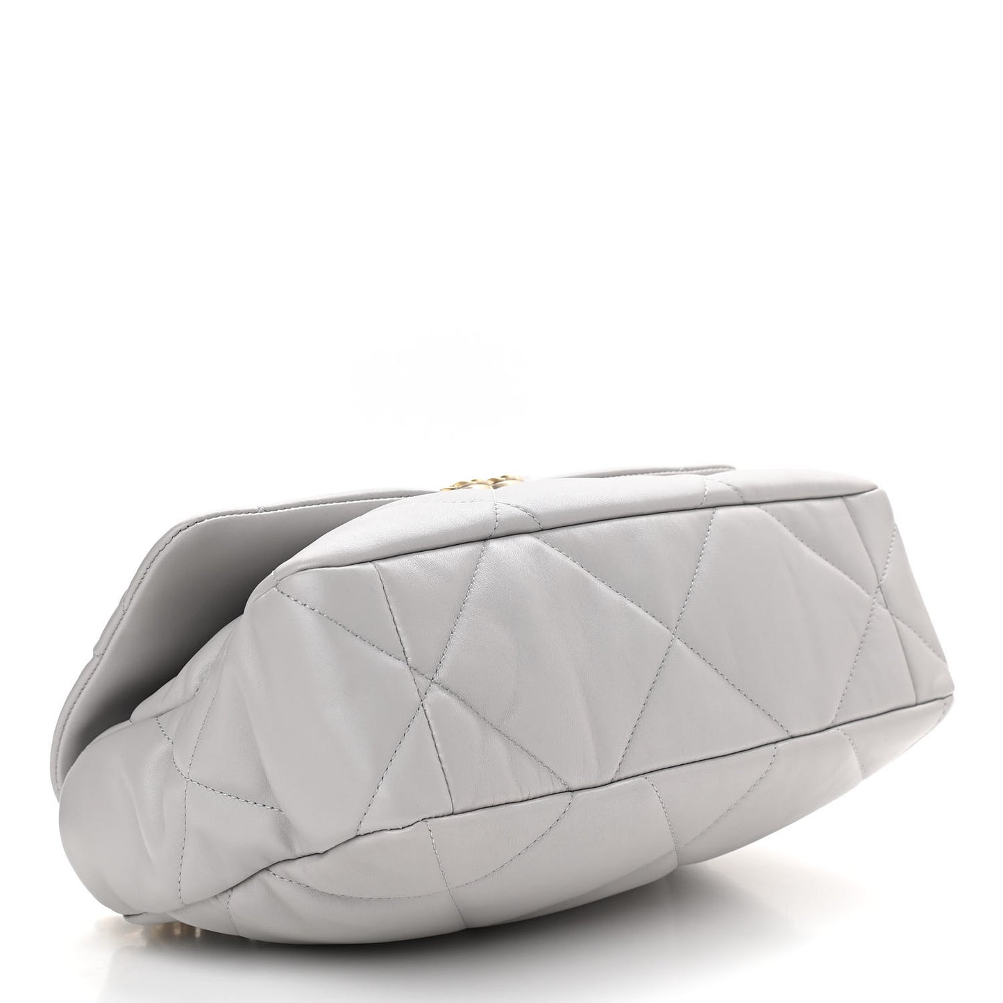 Lambskin Quilted Large Chanel 19 Flap Grey