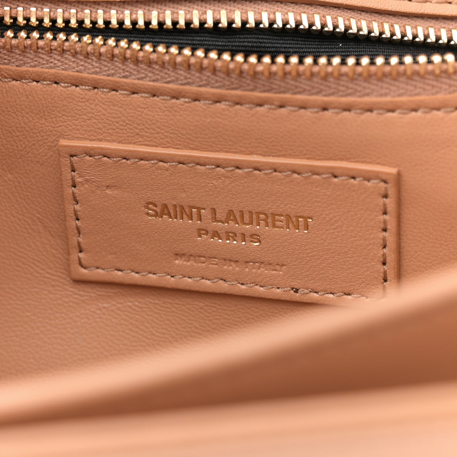 Saint Laurent Smooth Calfskin Cotton Canvas Le Maillon Satchel Natural Beige 6 of 13