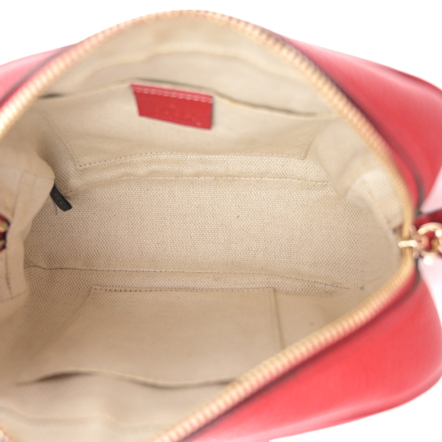 Pebbled Calfskin Small Soho Disco Bag Tabasco Red
