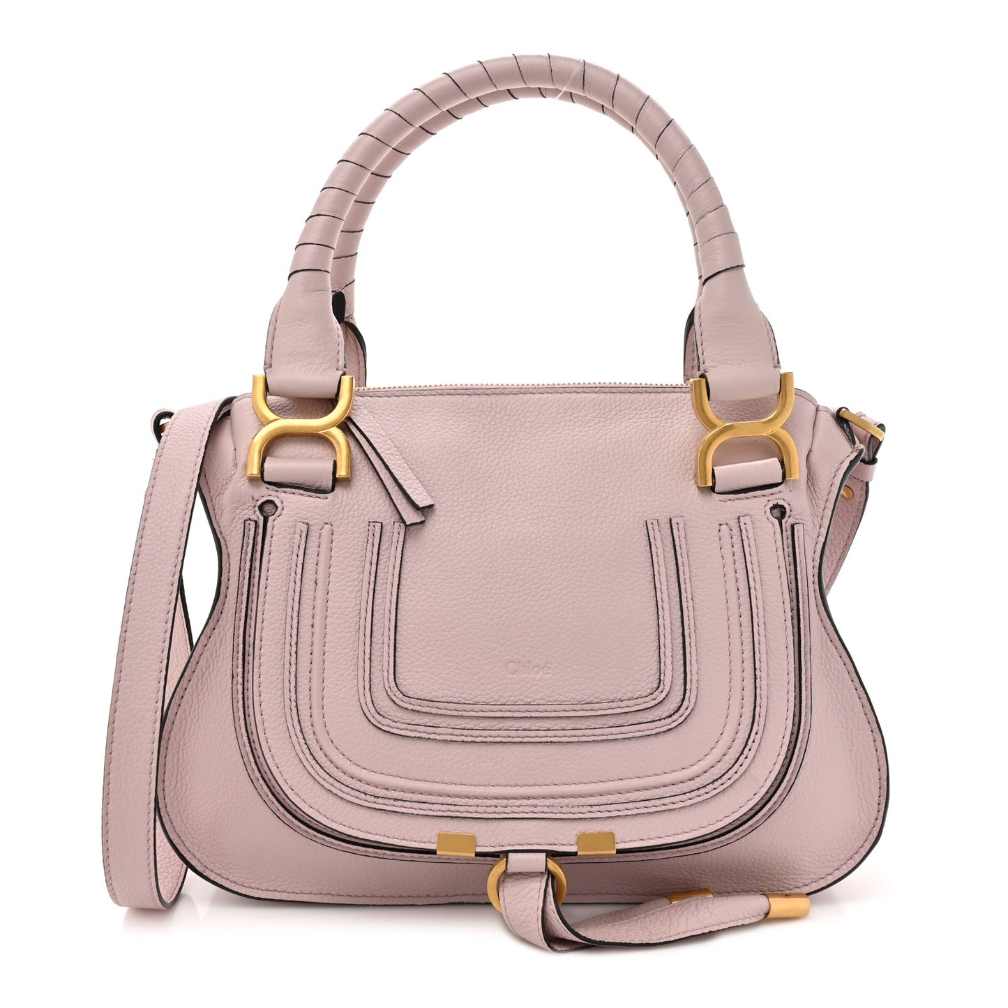 Calfskin Small Marcie Satchel Misty Lavender