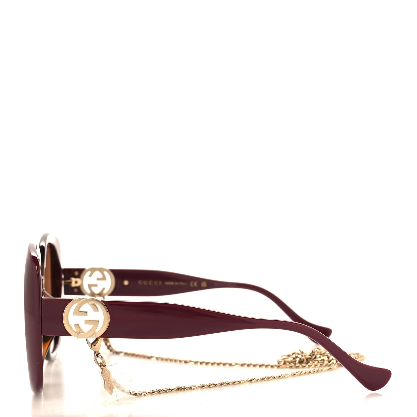 Acetate Square Frame Chain Sunglasses GG1029SA