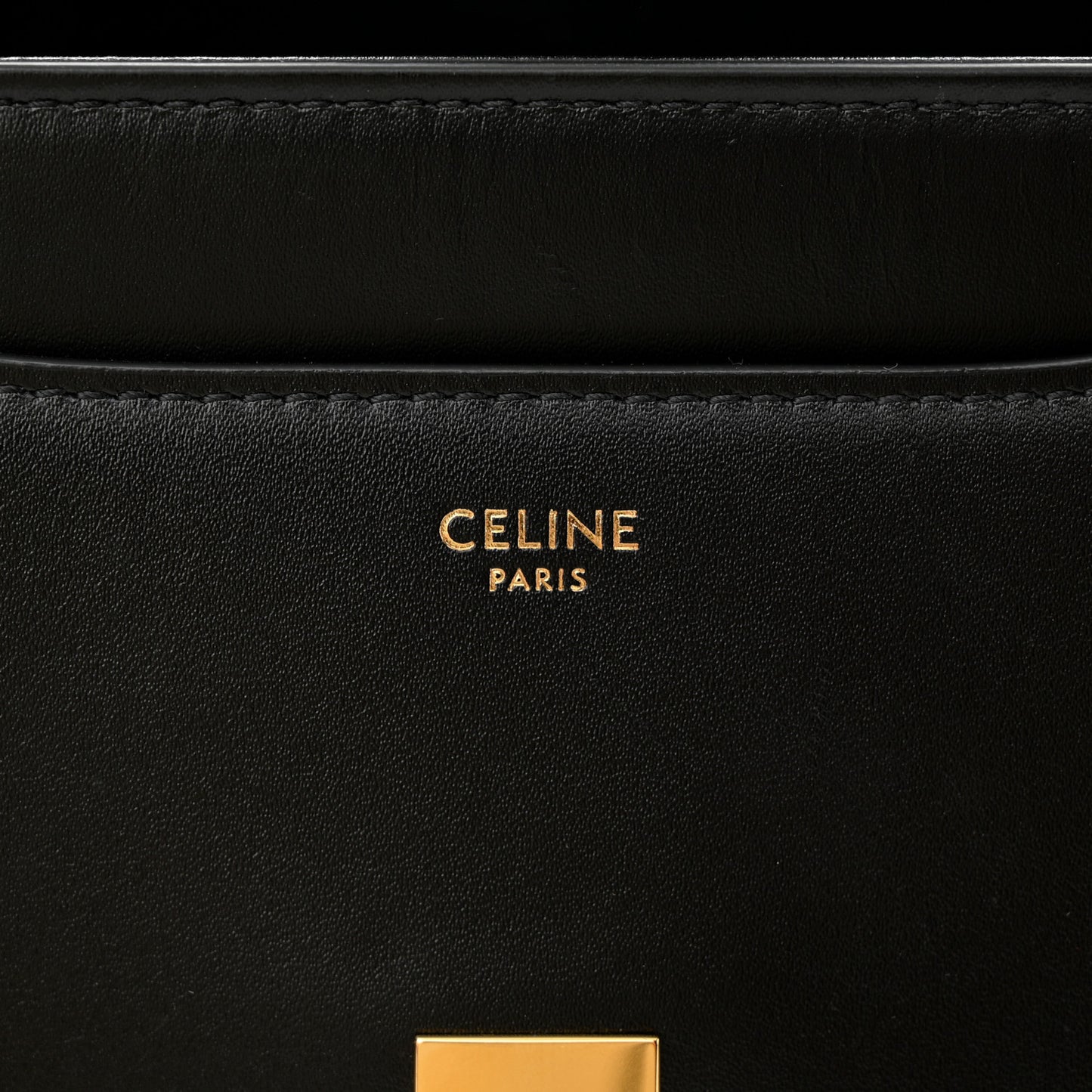 Satinated Calfskin Small 16 Top Handle Bag Black