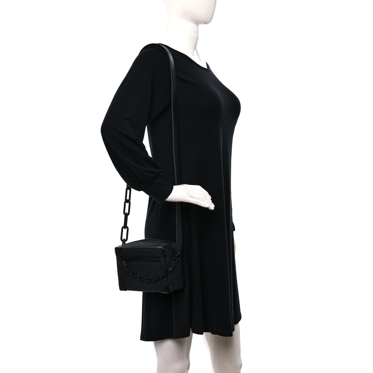 Louis Vuitton Taurillon Monogram Mini Soft Trunk Black 2 of 8