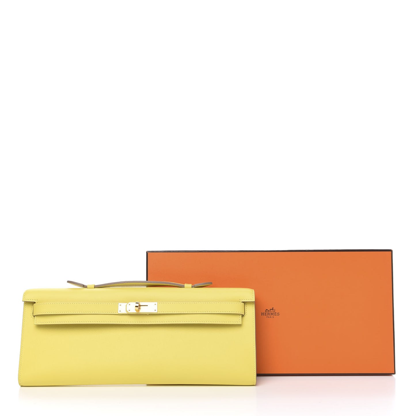 Swift Kelly Cut Clutch Pochette Lime
