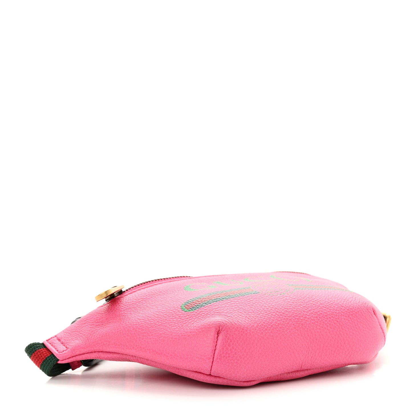 Grained Calfskin Small Logo Belt Bag Box Pink Green