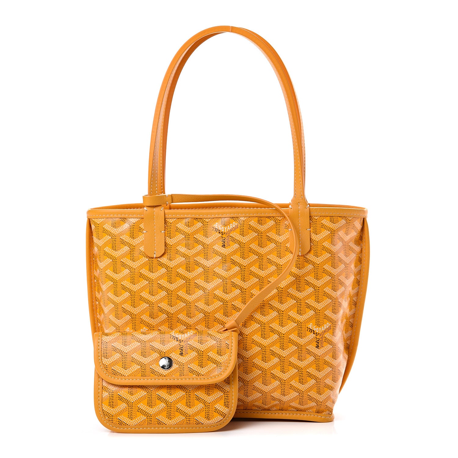ゴヤールGOYARD リード　イエロー Goyard Goyardine Reversible Mini Anjou Yellow 573803 – FASHIONPHILE