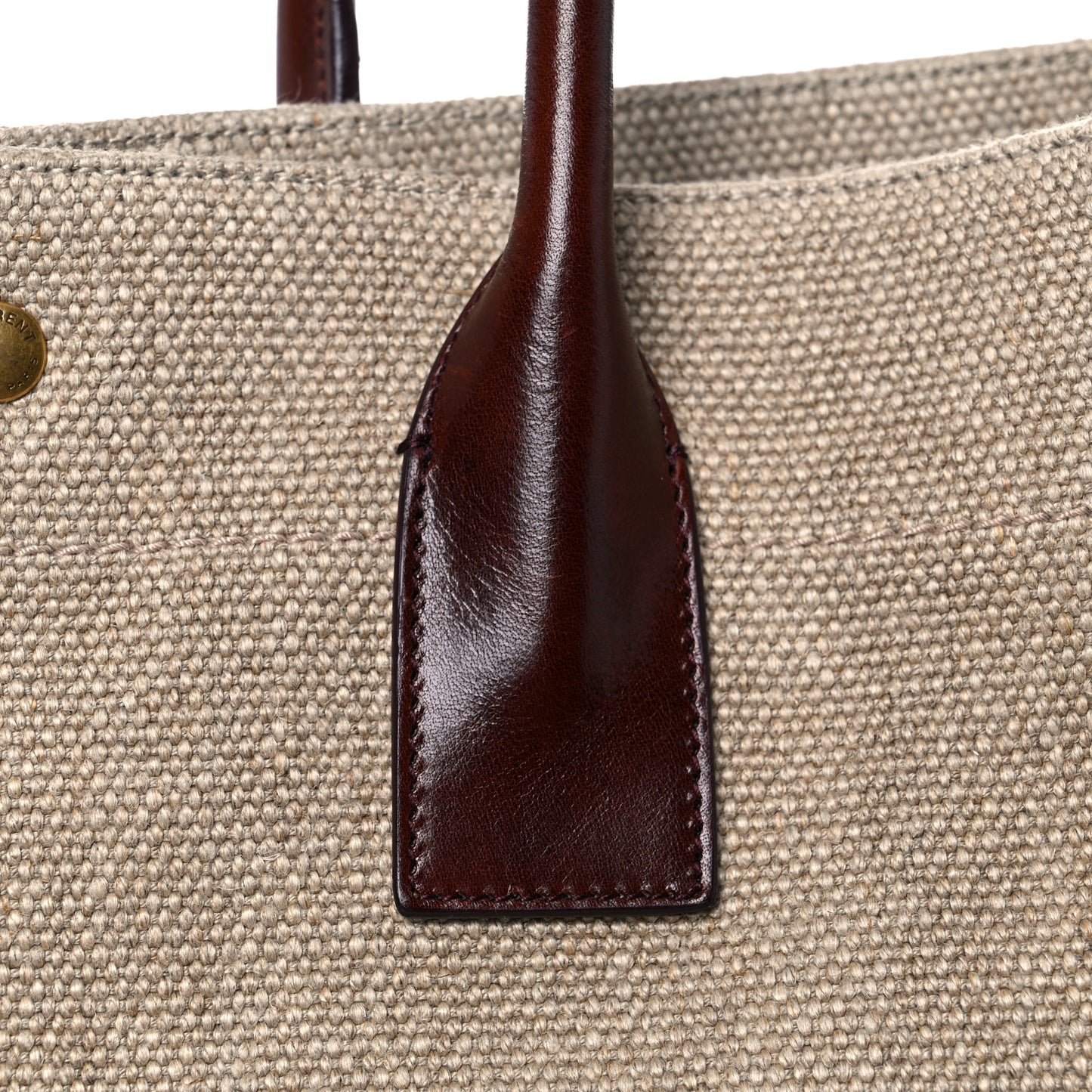 Linen Calfskin Rive Gauche Tote Natural