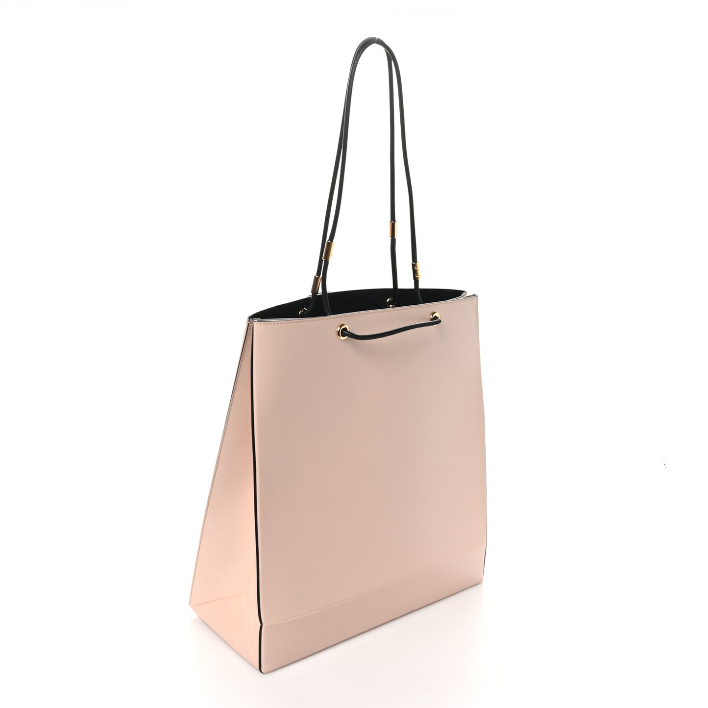 Vitello Fluffy Logo Medium Pack Shopper Tote Rosa Quarzo Black