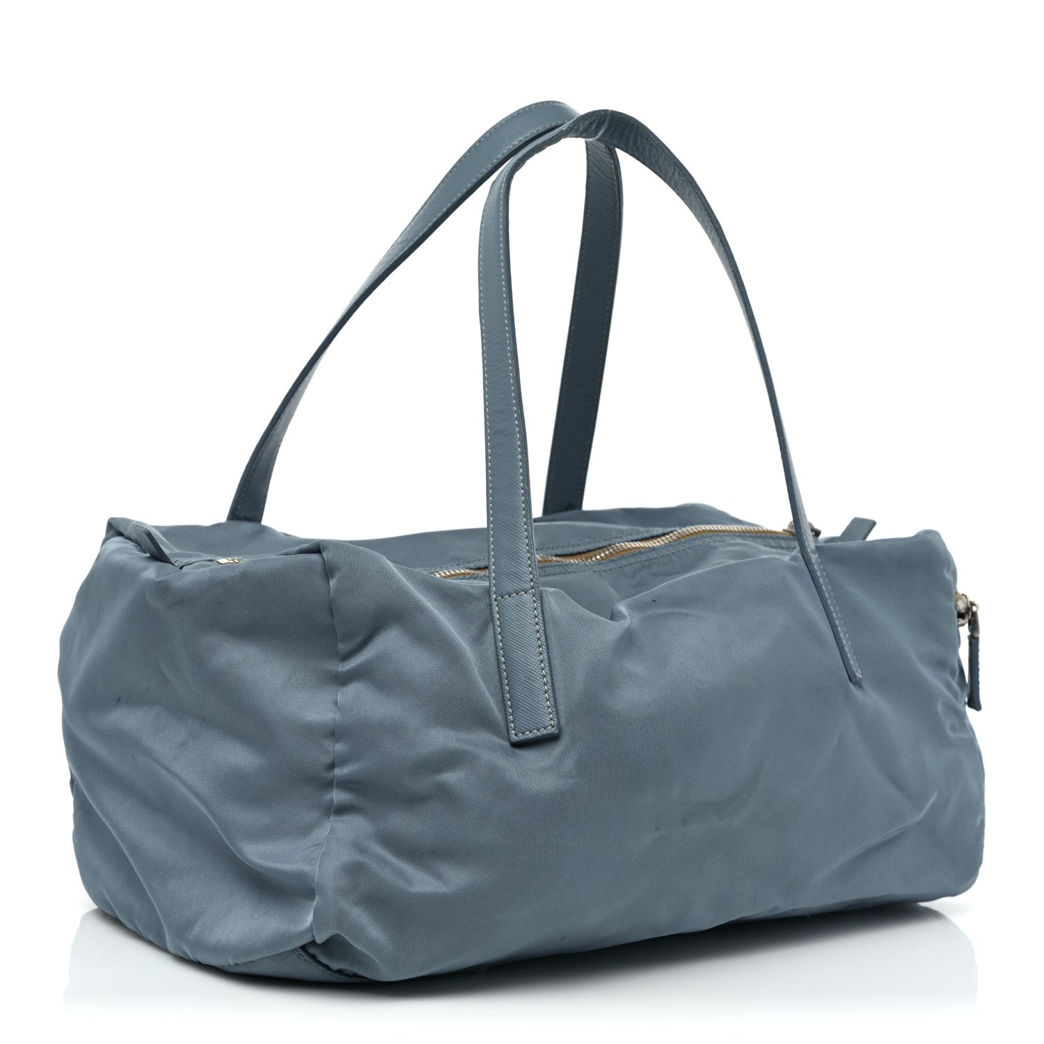 Prada Nylon Saffiano Shoulder Bag Blue 2 of 12