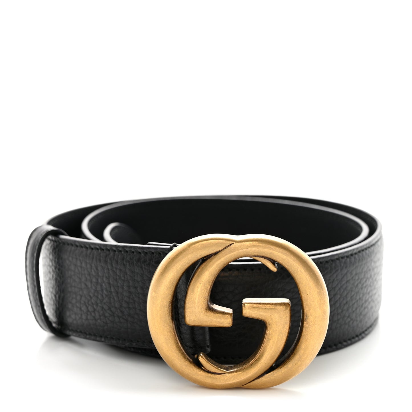 Dollar Calfskin Interlocking G Belt 80 32 Black