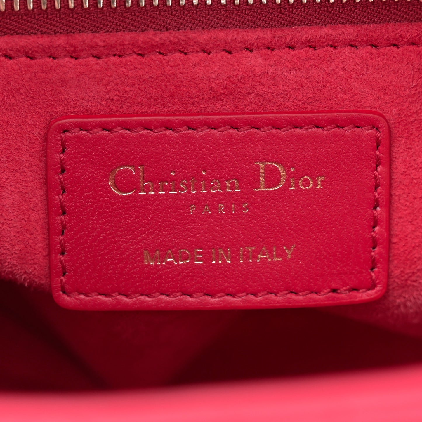 Lambskin Cannage Dioramour Small My ABCDior Lady Dior Fraise