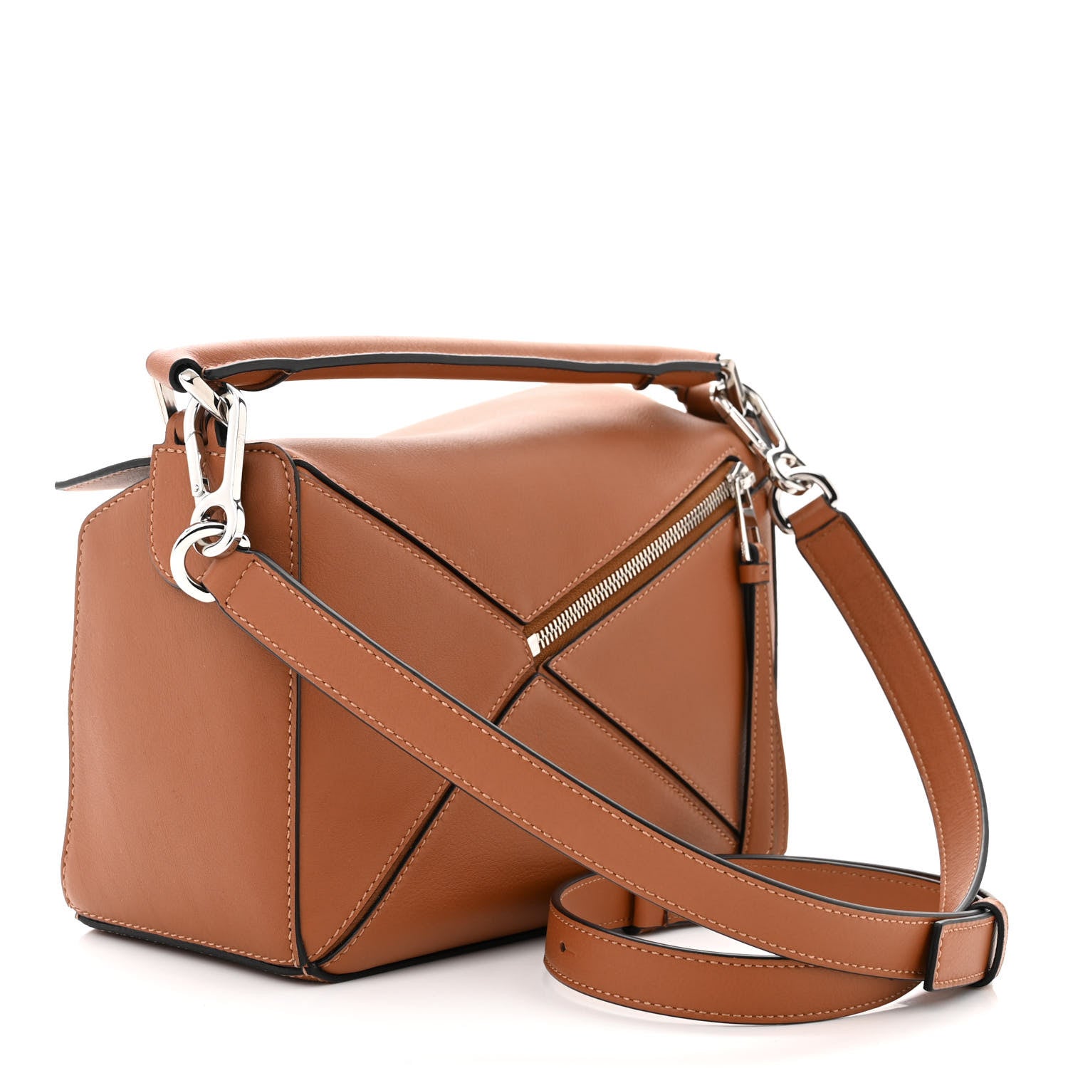 Loewe Calfskin Small Puzzle Bag Tan 3 of 10