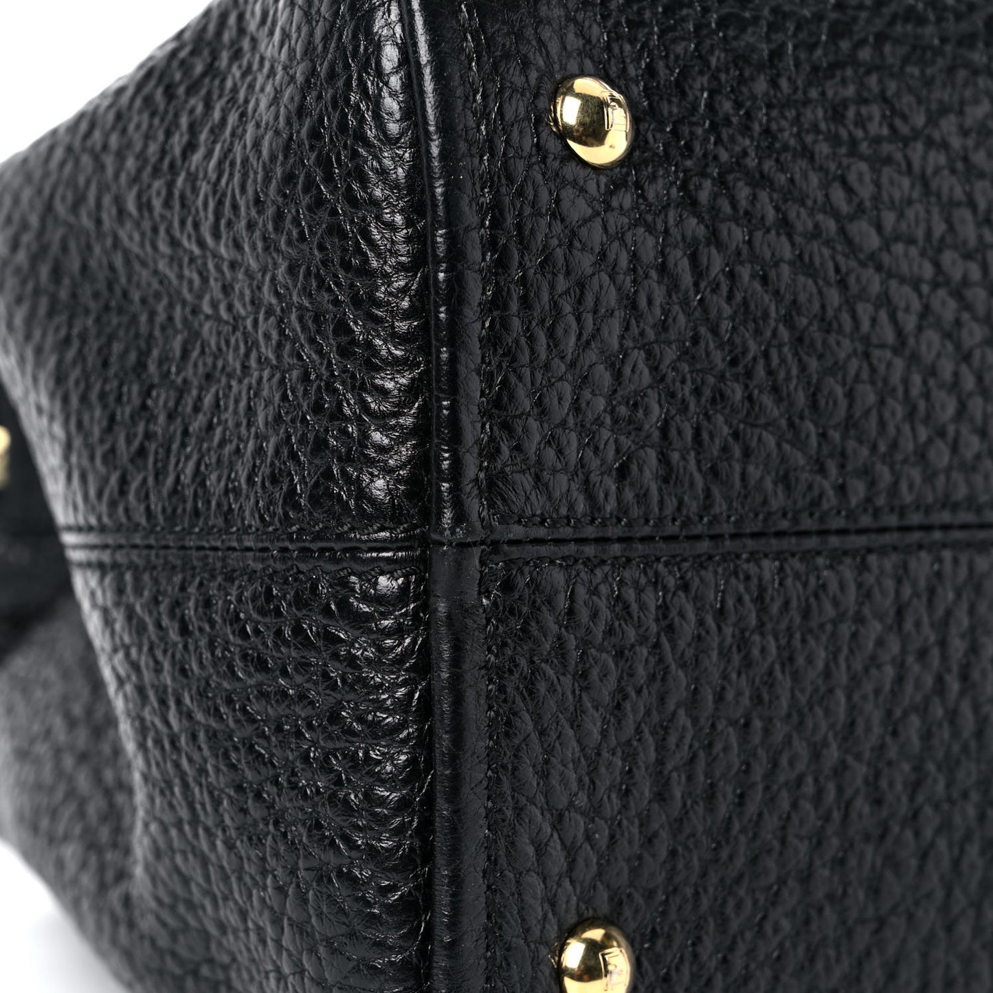 Pebbled Calfskin Large Chameleon Tote Black