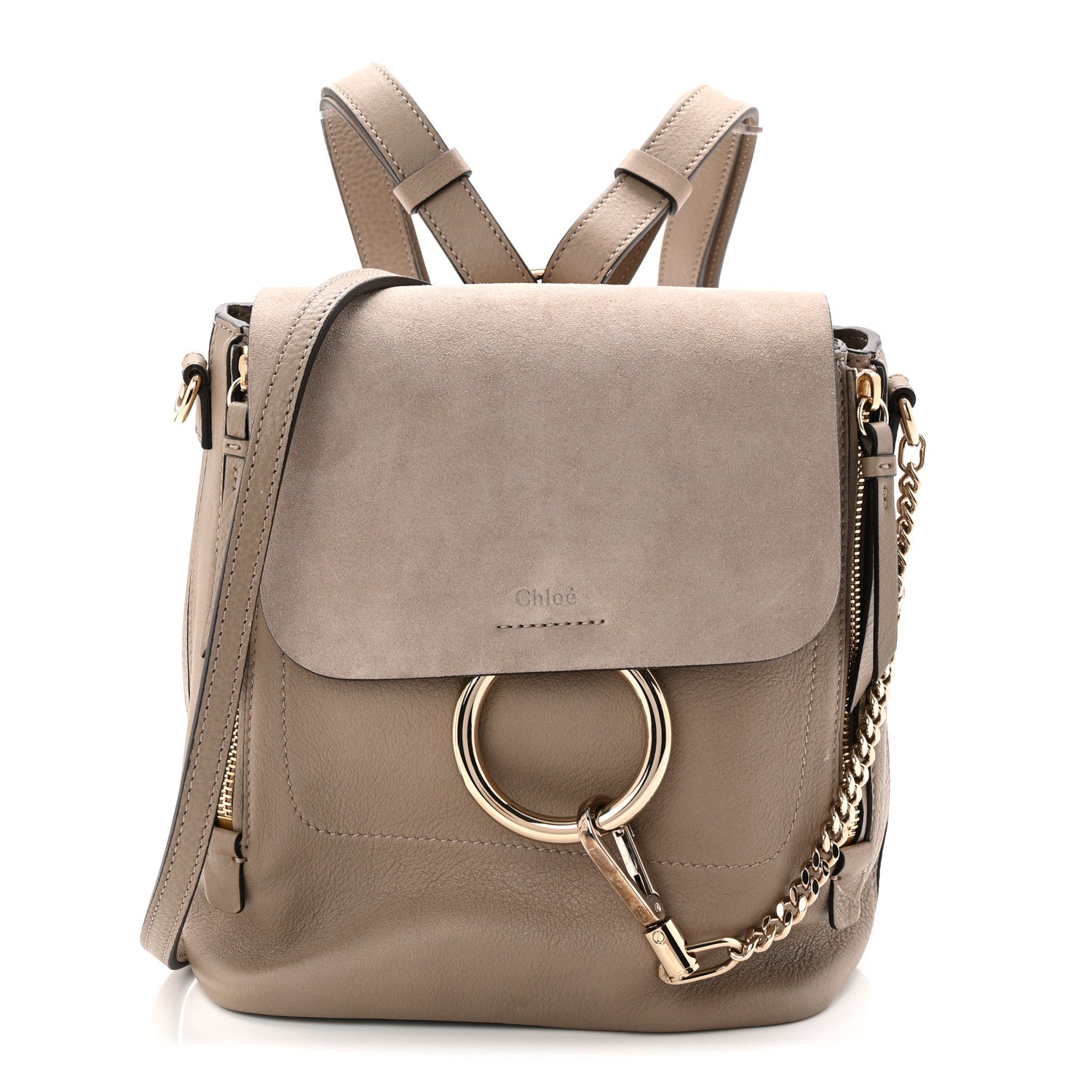 7 small faye suede & leather backpack Chloe Suede Calfskin Small Faye Backpack Motty Grey 1872257 – FASHIONPHILE